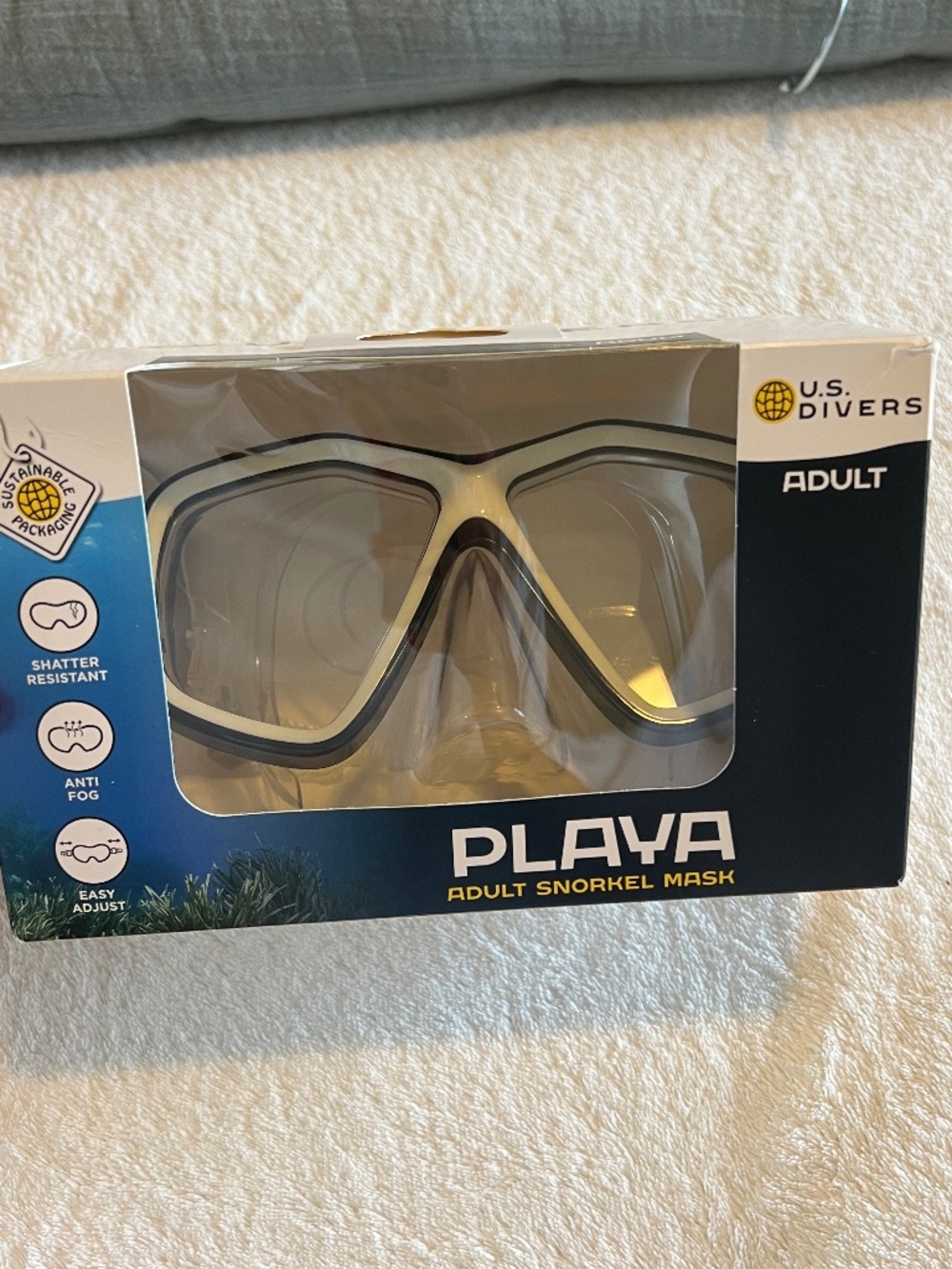 Adult U.S. Divers Playa Snorkeling Mask – Sand & Black